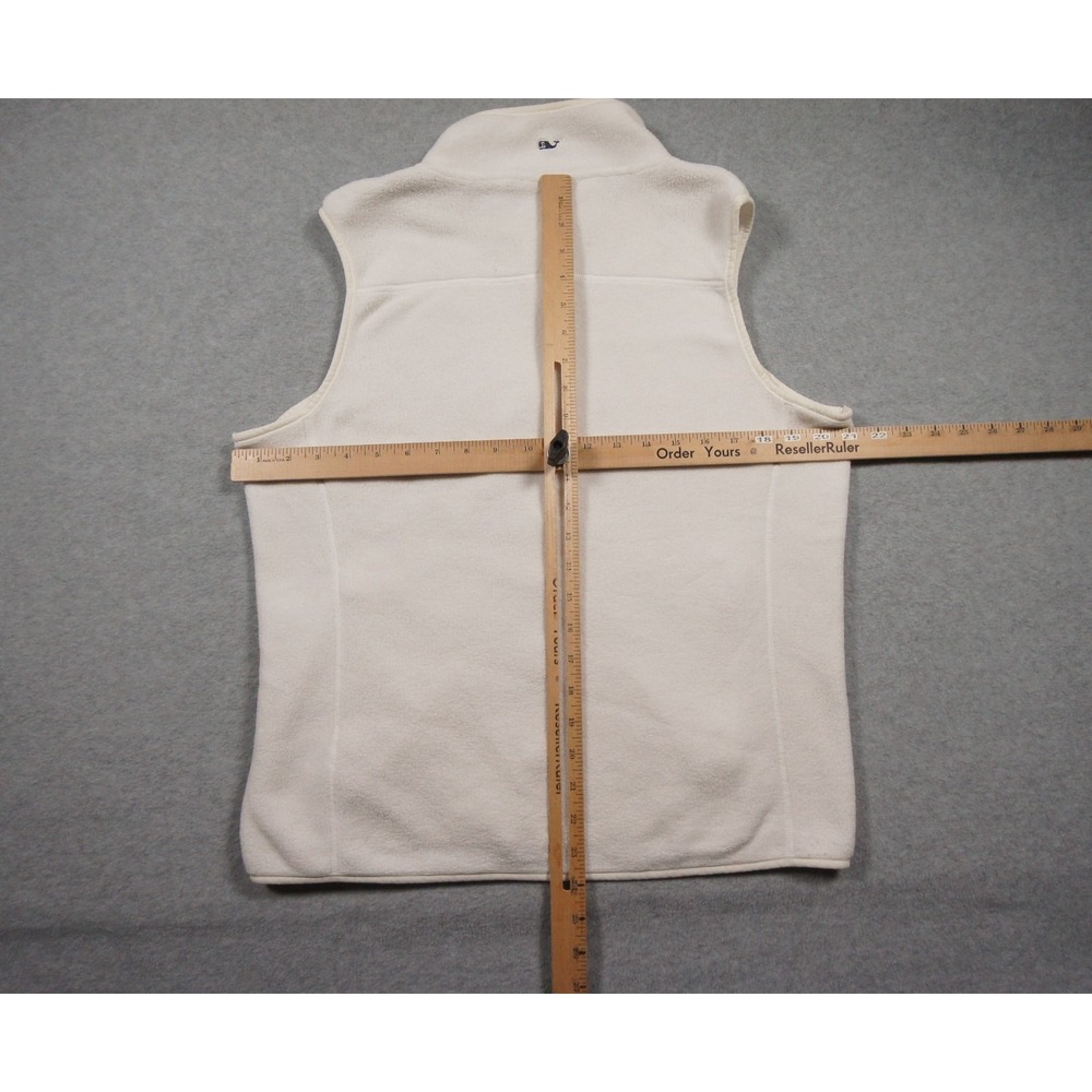 Vineyard Vines Jacket Womens Medium White Vest Fleece Full Zip Outdoors Ladies - Picture 10 of 13